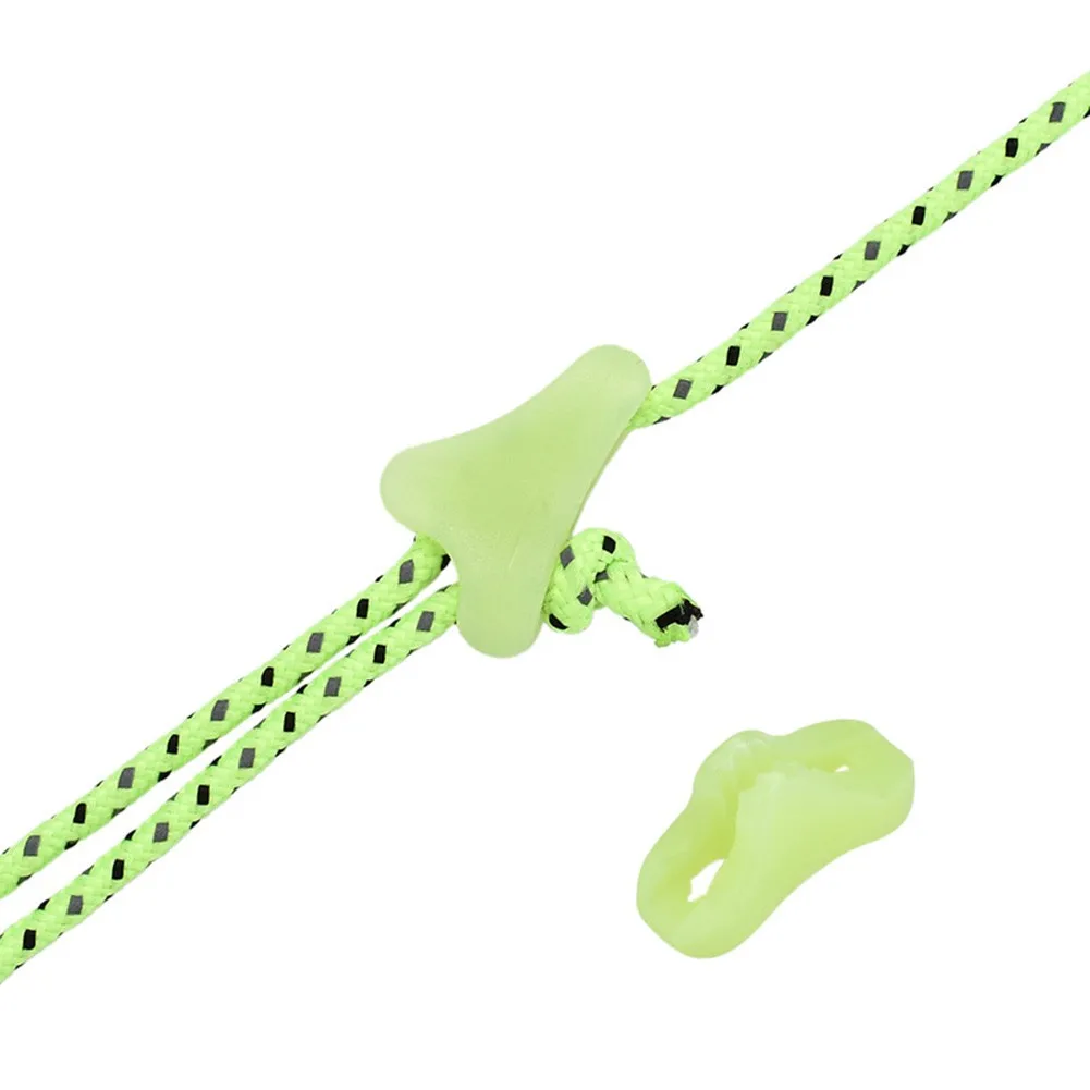 

10pcs Wind Rope Buckles Night Emits Light Camping Tent Sliders Guy Durable Line Rope Tensioners Camping Tent Accessories