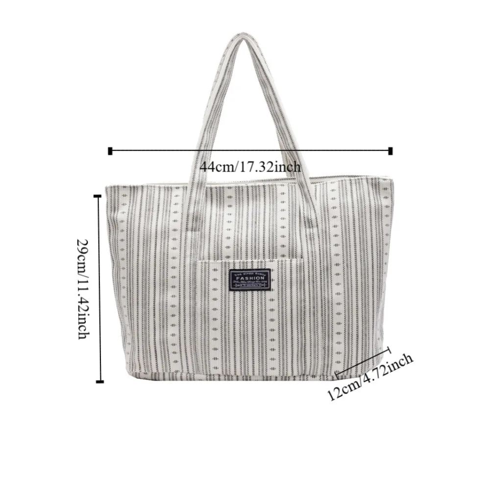 Fashionable Large Capacity Canvas Tote Bag Minority Design Original Commuting Shoulder Bag All-match Portable Mommy Bag Travel