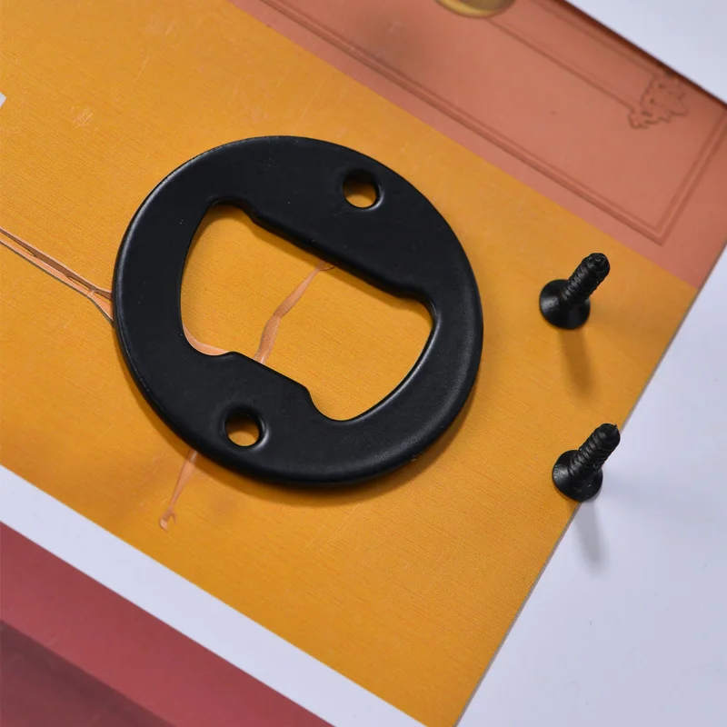 5pcs Bar Tools Round Bottle Opener 40mm Wine Beer Opener Wall Hanging Bottle Openers With Screws Kitchen Gadgets Accessories