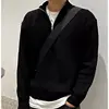 Half Zipper Autumn Winter Coat Men Light Mature Style Korean Style New Sweater Casual Simple Solid Color Long-sleeved Coat 2