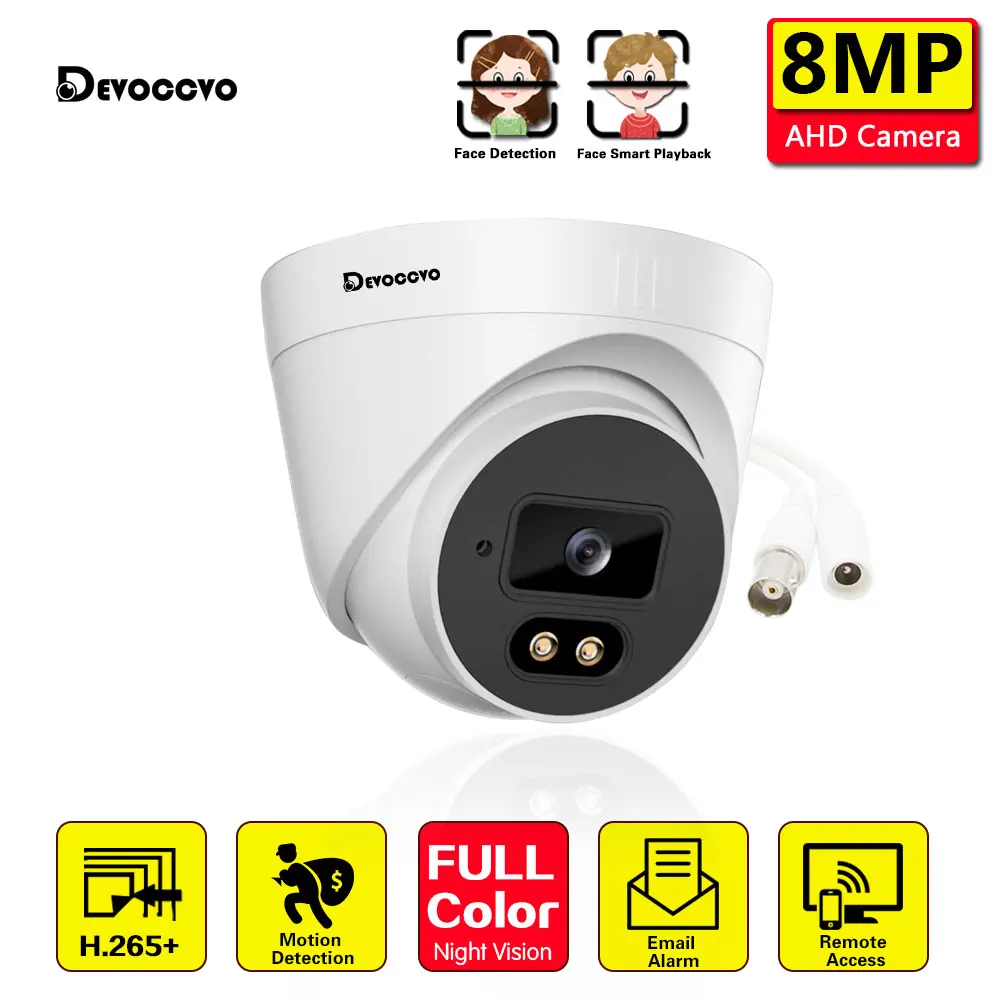 4K AHD 8MP Analog High Definition 3.6mm Surveillance Camera Color Night AHD Face Record CCTV Camera Security Indoor/Outdoor Home digital to analog audio converter digital optical coaxial rca toslink signal to analog audio converter home theater for dvd tv