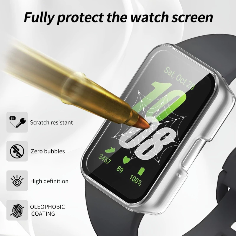 Tempered Glass Screen Protector & Hard PC Protective Bumper