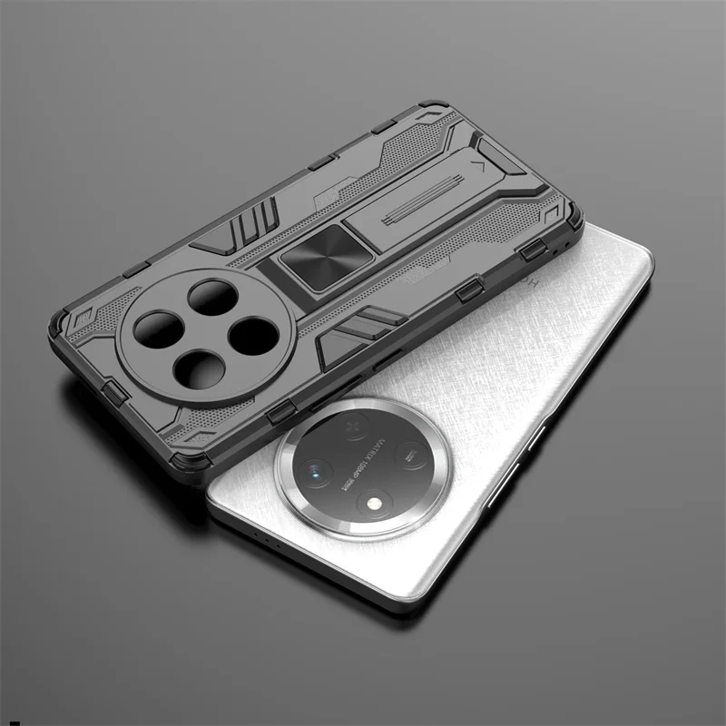 Shockproof Armor Phone Case with Magnetic Holder and Stand – Durable Hard PC Back Cover