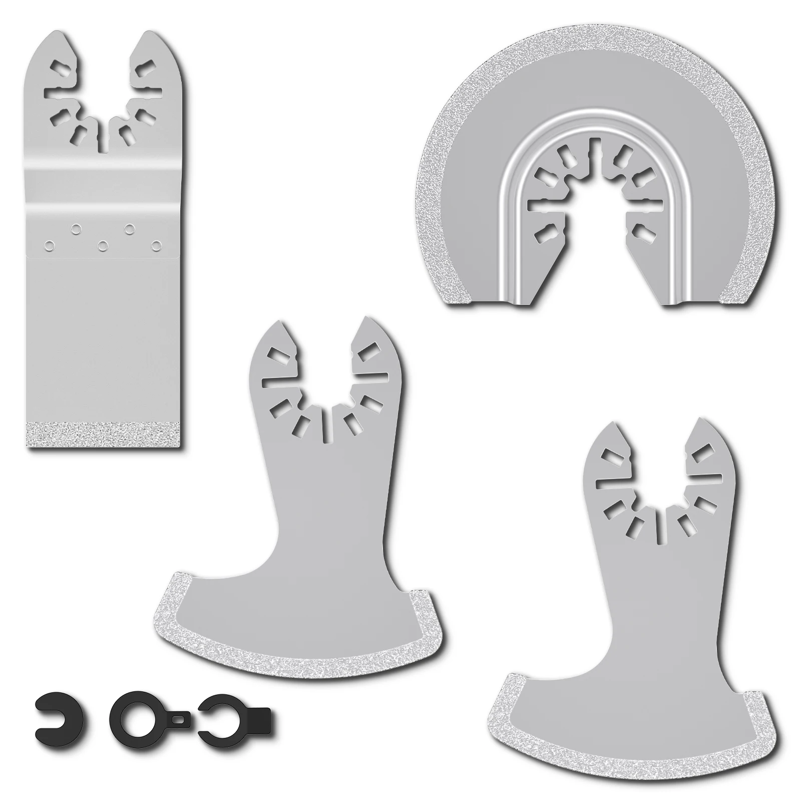 

4Pcs Diamond Oscillating Tool Blade Set Professional Diamond Multitool Blades Kit Precise Cutting Segment Swing Semi Circle Saw