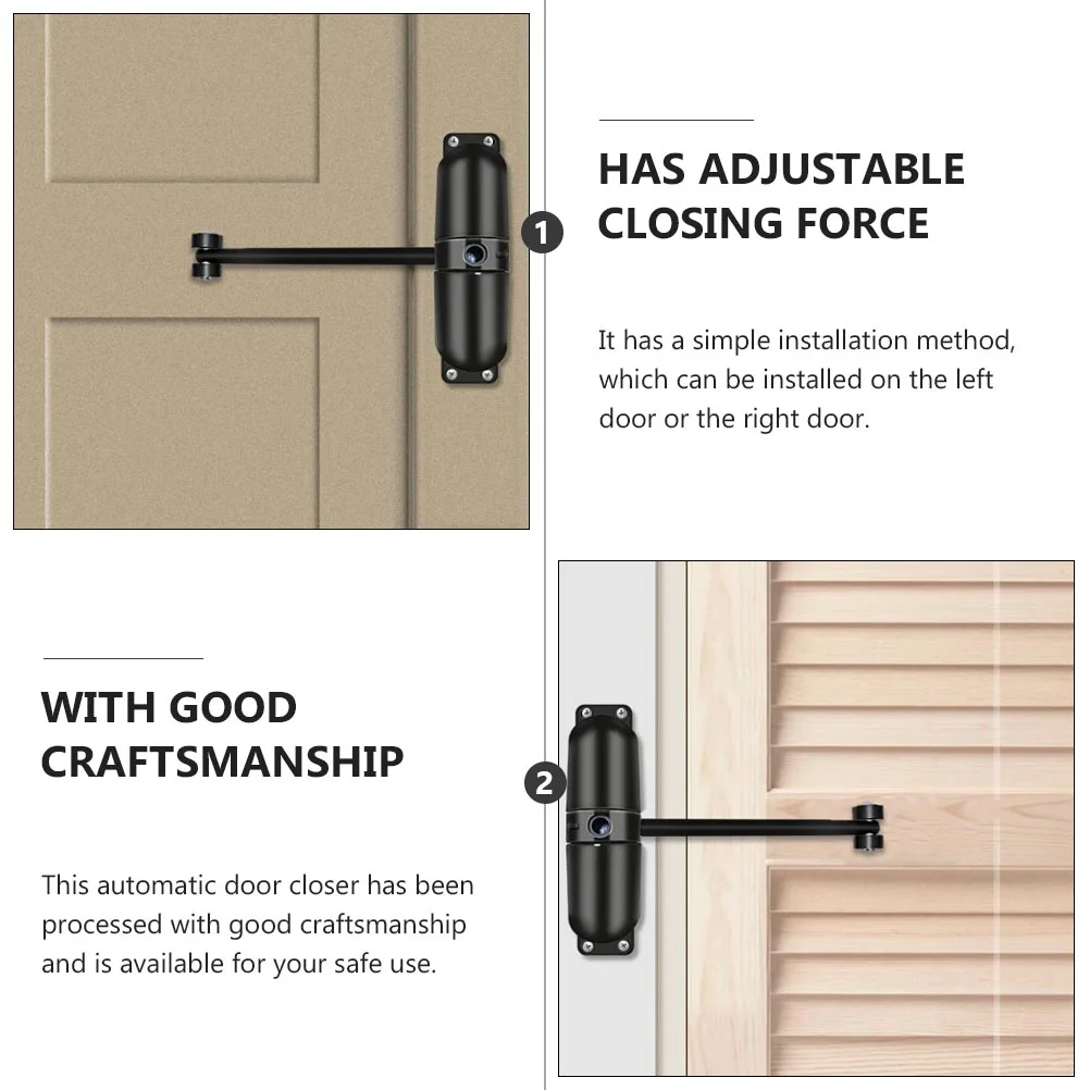 Adjustable Automatic Door Closer Silent Self Closing Screen Door Closers Hardware Closer Kits Iron Materials Strong