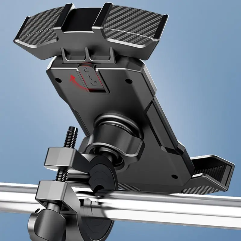 Motorcycle Phone Mount 360 Rotation Shockproof Phone Holder For Motorcycle Handlebar Anti-Shake Motorcycle Phone Holders