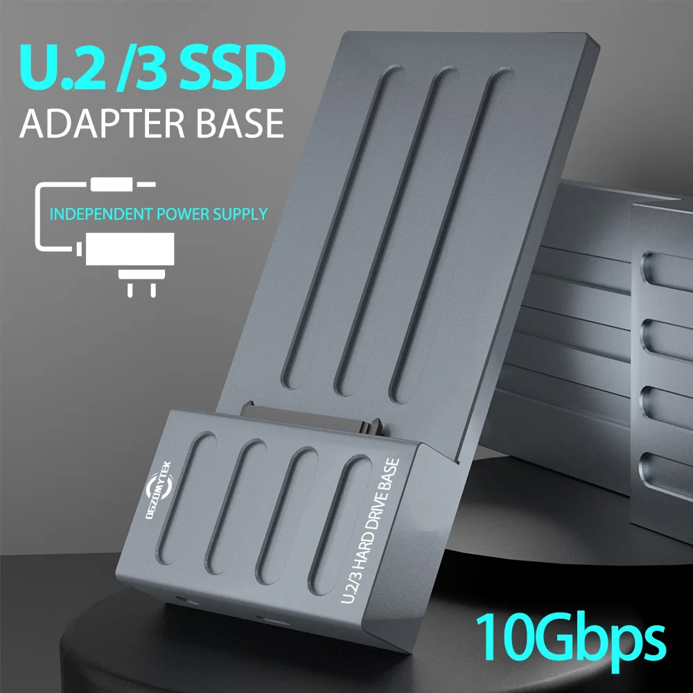 ZOMY USB 3.2 Gen 2 - U.2(SFF-8639) SSD 어댑터 유형 C U.2 NVMe SSD 리더 변환기 2.5인치 7-15mm용 인클로저 도킹 스테이션