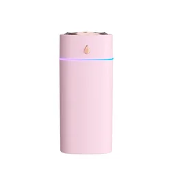 Compact USB - Powered Portable Humidifier with Triple Nozzles and LED Mood Light - Ultra Quiet for Home, Office, and On - the - Go Use (Pink)