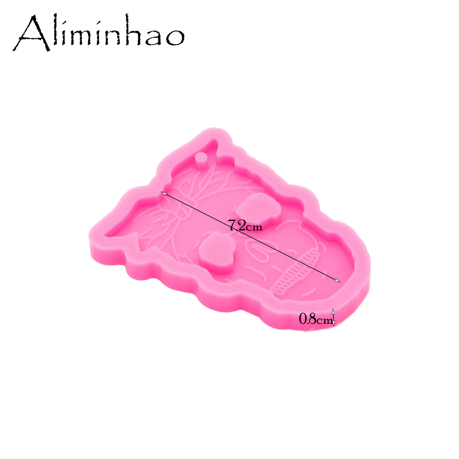 DY0081 Shiny Ghost head skull silicone Keychains mold Key chain Pendant clay DIY Jewelry Making epoxy Resin mold