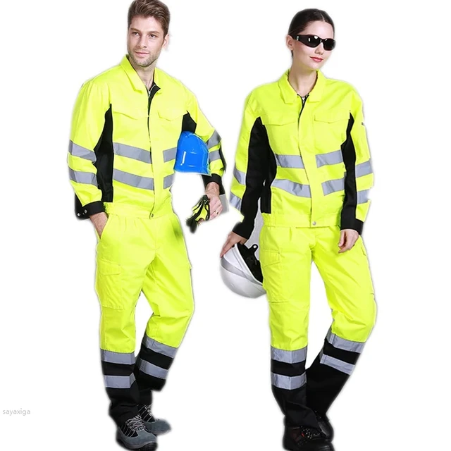 Traje de trabajo de manga larga para hombre y mujer, uniforme de trabajo  resistente al desgaste, conjunto de ropa de trabajo para Taller de fábrica,  bata de otoño - AliExpress