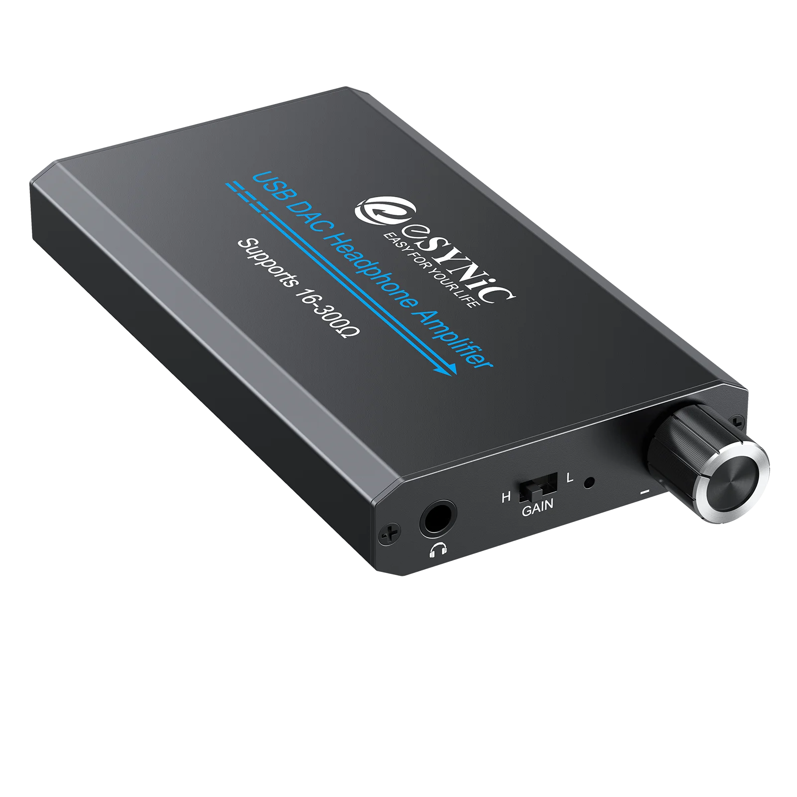 USB DAC Headphone Amplifier Portable 16-300&Omega; Compatible with audio players 24bit/96kHz USB Playback Quality with Type-C cable