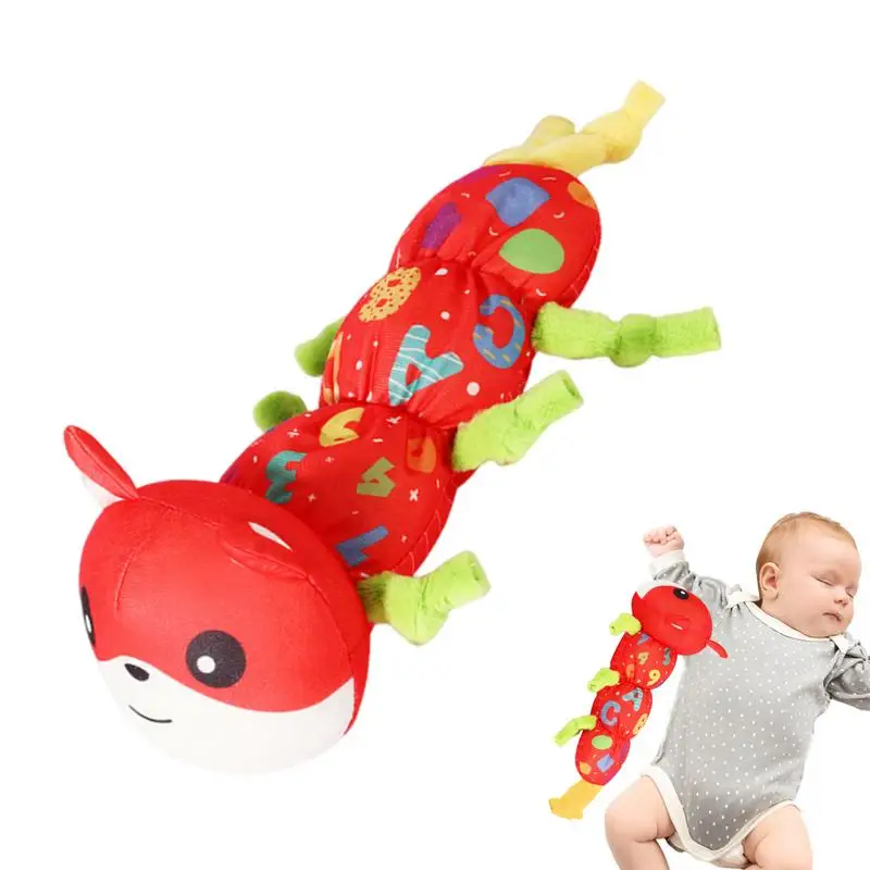 

Гусеница игрушка-фиджет мягкие животные сенсорные игрушки плюшевые яркие цветные Игрушки для раннего обучения многофактурная погремушка для