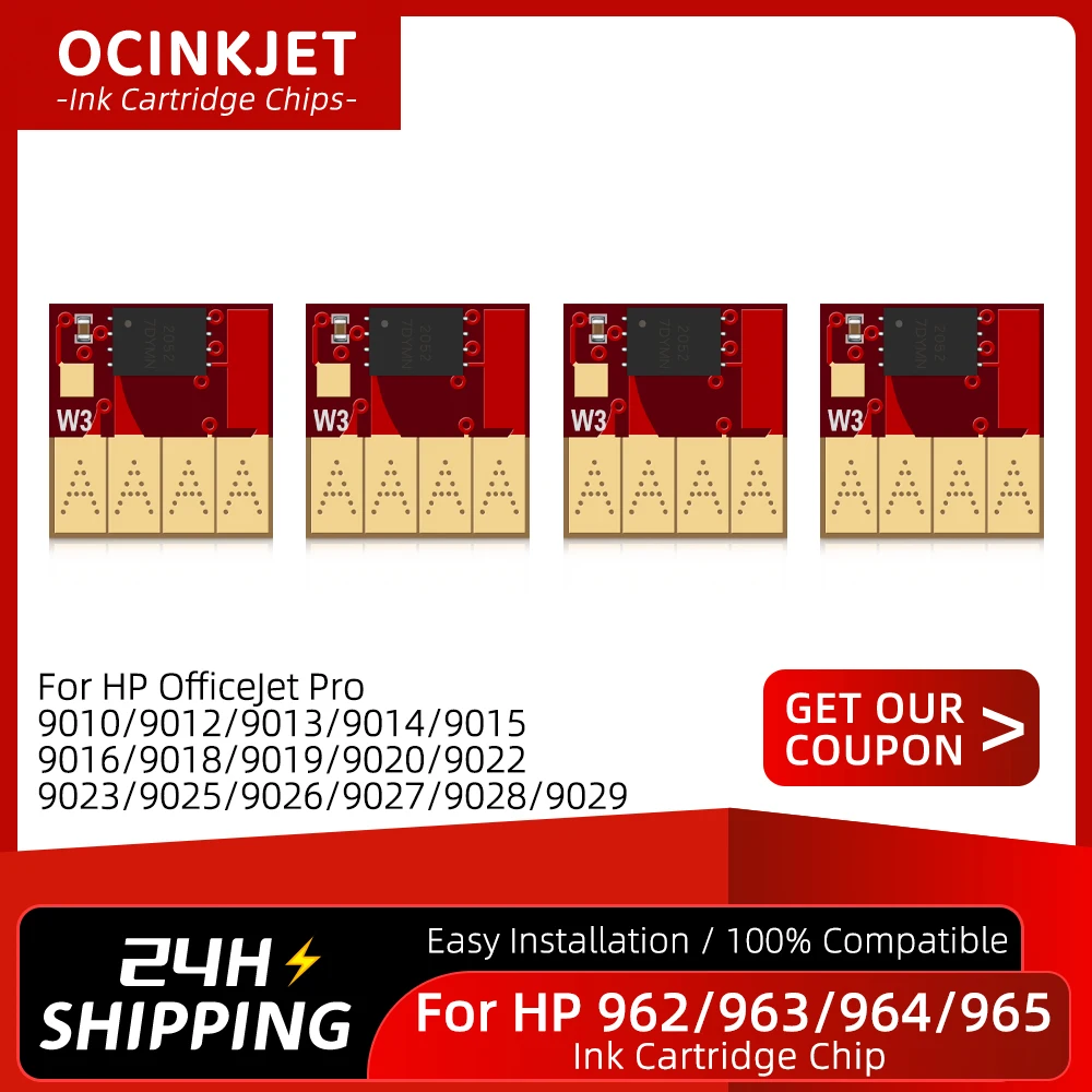 For HP 962 963 964 965 Permanent Chip ARC Chip For HP OfficeJet Pro 9010 9012 9013 9014 9015 9016 9018 9019 9020 9022 9023 9025