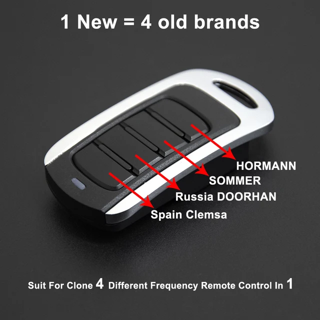 2PCS 280-868MHz Multi Frequency Garage Door Remote Control Copy Duplicator 433MHz 868MHz IP6 Waterproof Remote Control Key Fob 2
