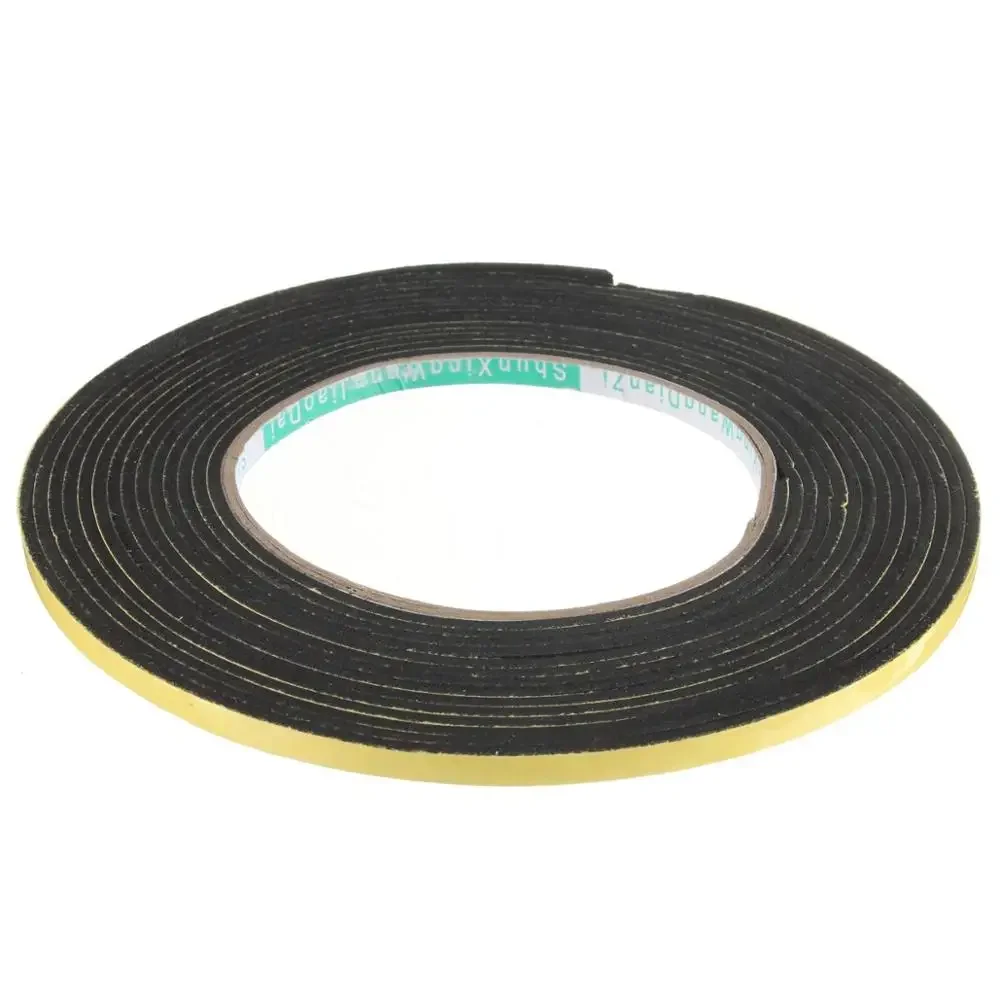 Sealing Strip Rubber Seal Strip Rubber Self Adhesive Sponge Seal Strip Width10-30mm Thick 2-20mm Single Sided Adhesive EVA Black Foam Anti-collision Seal Gasket