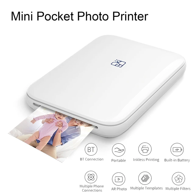 Mini imprimante photo et vidéo AR sans fil, imprimante photo instantanée de  poche, portable, partage d'image bricolage, SmartPhone, 600 dpi, 500mAh -  AliExpress