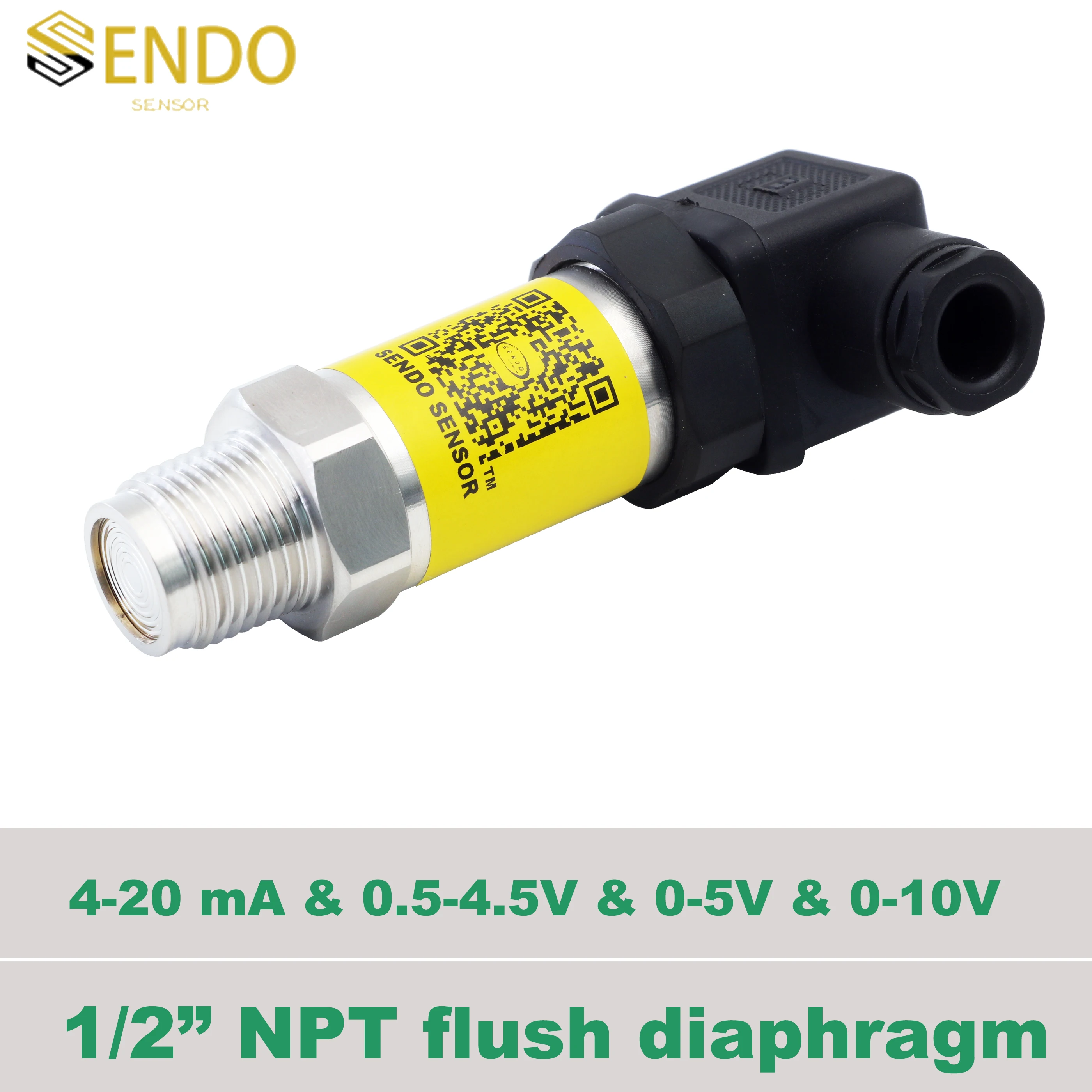 

0.5-4.5 v 0-5V 0-10V 4-20mA signal flush diaphragm pressure sensor transducer 10bar 16 mpa 40mpa gauge 10kpa 200mbar 1 2 NPT CE