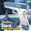 Electric Water Gun Automatic Glock Pistol Shooting Toy Full Automatic Summer Water Beach Toy For Kids Children Boys Girls Adults 5