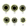 Professional 6pcs/set Yellow Boar Bristle Wooden Hair Comb Brush Nylon Round Hair Brush Salon Styling Tools Wholesale 6