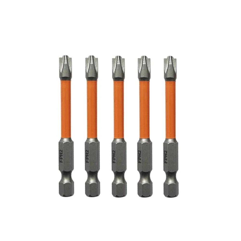 

High Quality Brand New Screwdriver Bit 5pcs 65mm/110mm Alloy Steel Kit Orange Replacement Slotted Cross Special