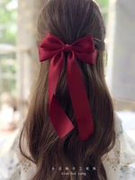 Barrette à cheveux en tissu style coréen pour femmes et filles, nœud en ruban, pince à ressort, accessoires capillaires féminins 3