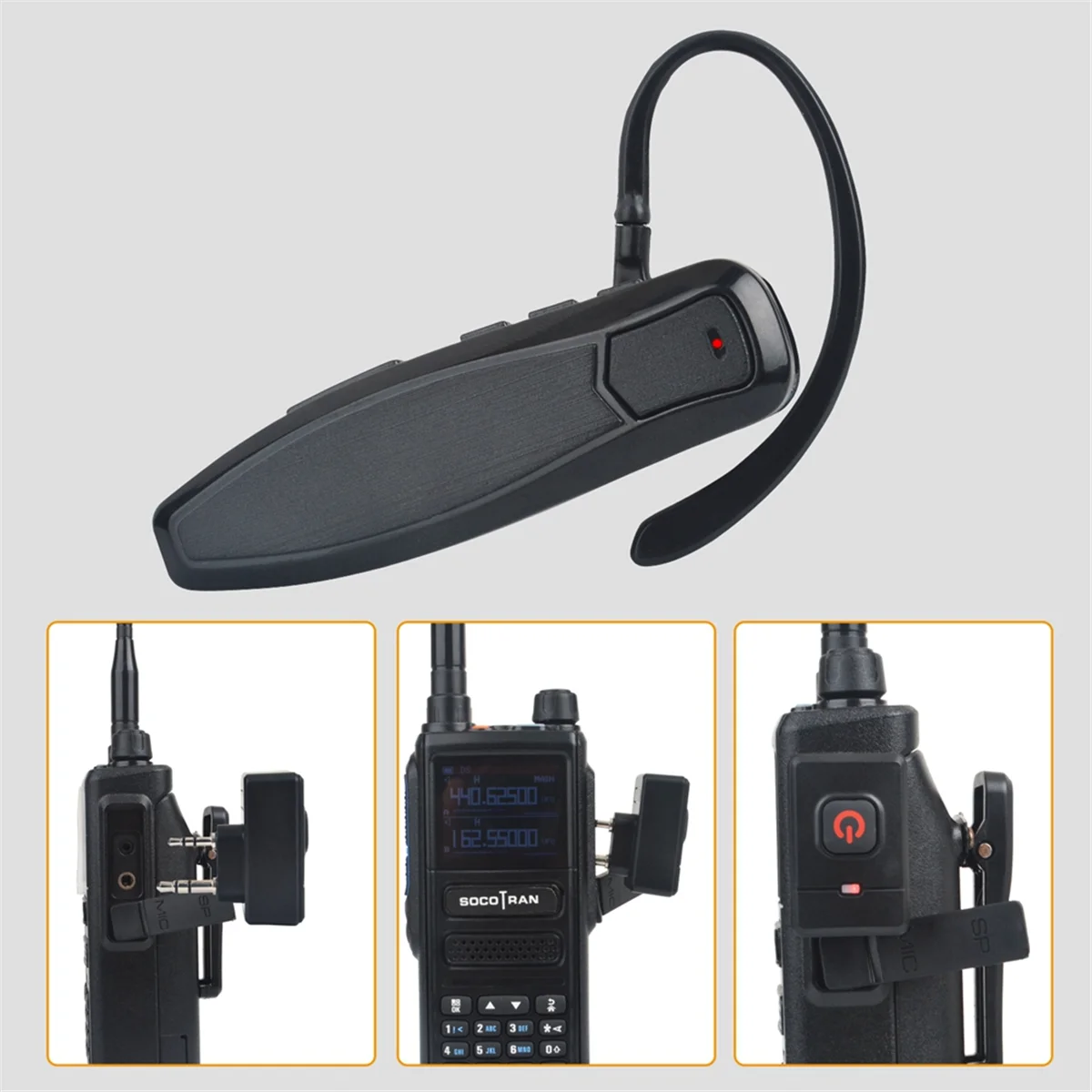 Walkie Talkie Wireless Bluetooth PTT Headset Earpiece Hands-Free K Plug for KENWOOD Microphone Headset Adapter NND