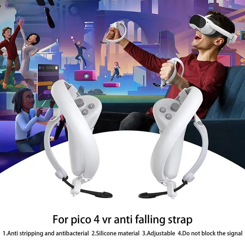 VR-handgreepband voor Pico4 VRHeadset-controllerriemen Zachte TPU-handgreepbanden Anti-stripping siliconenband_voghion.com