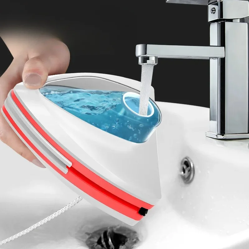 Magnetic Window Cleaner Brush Double-Side Automatic Water Discharge Wiper Glass Window Brush Cleaning Household Tools Cleaning