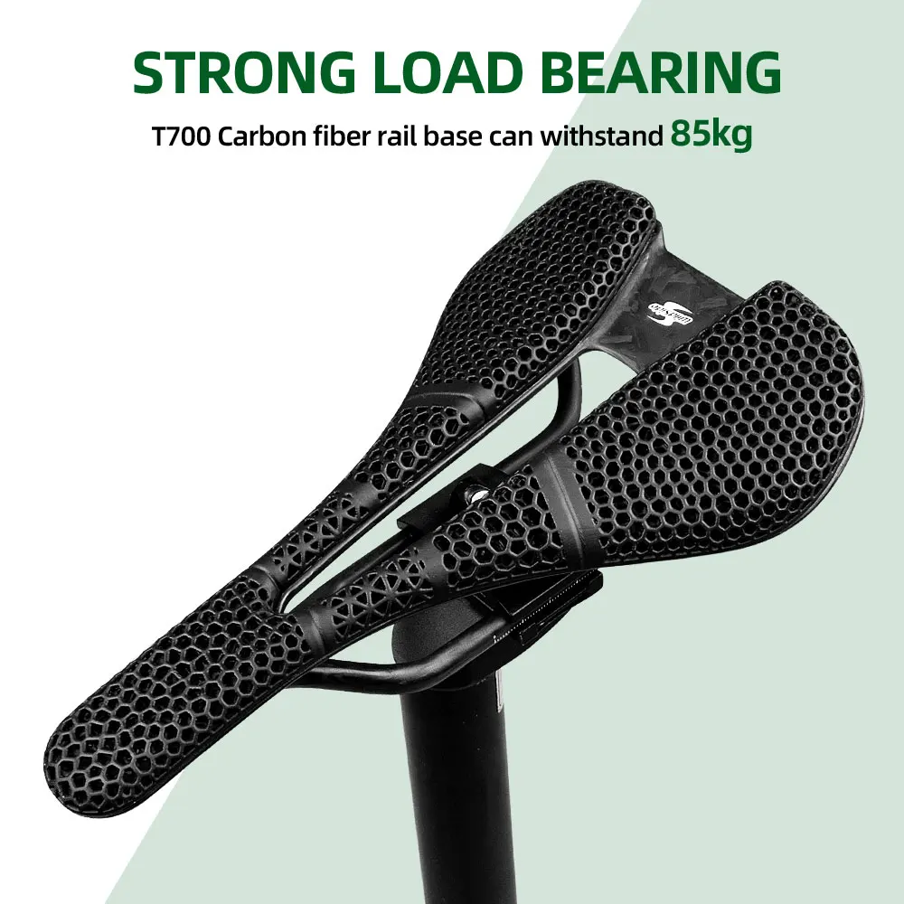 Bicycle Saddle Wildside 3D Printed Bike Saddle Ultralight Carbon Fiber Hollow Comfortable Breathable MTB Gravel Road Bicyle Riding Seat Parts