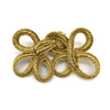 10-100 Pairs Gold & Silver Chinese Handmade Cheongsam Buttons Knot Fastener Closures DIY Sewing 2