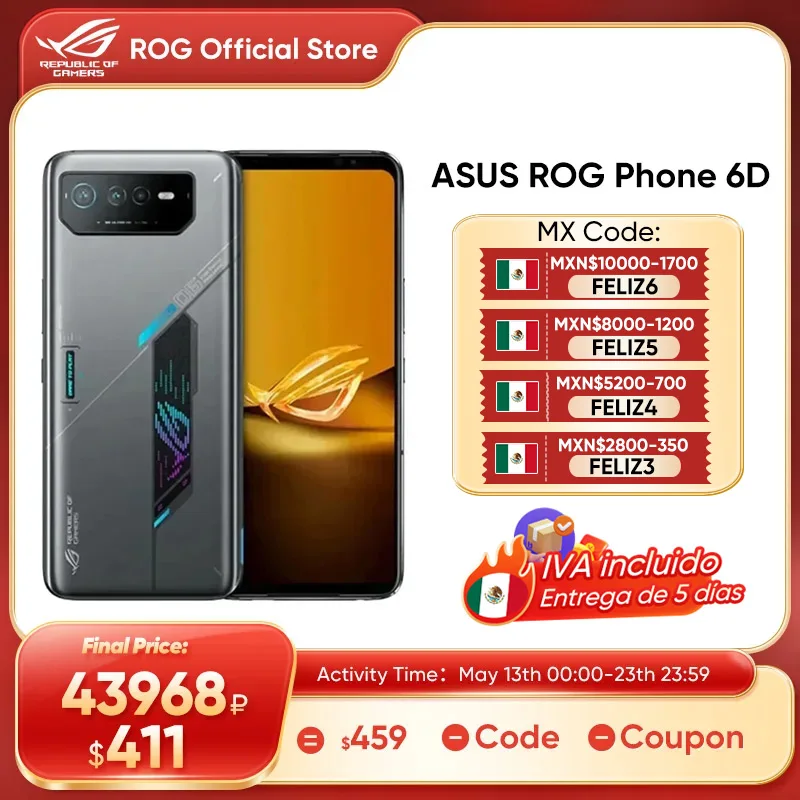 

ASUS ROG 6D/6D Ultimate Smartphone MediaTek Dimensity 9000+ 165Hz E-Sports Screen 6000mAh Battery Fast charging ROG Phone