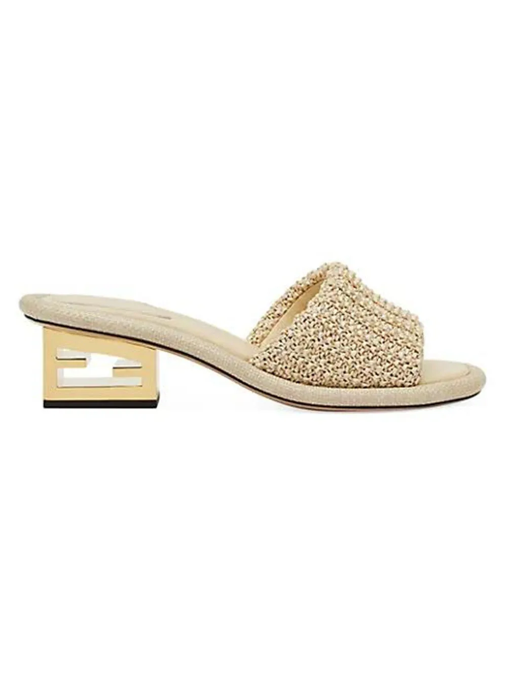 Women's Shoes Pale Yellow Raffia Slides Beige Brand Vipol 9992307102052