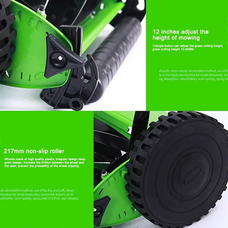12C/12 Inches Multifunction Lawn Mower Hand Push Pruning Machine Garden Trimming Equipment Small Gardening Tools And Accesorries