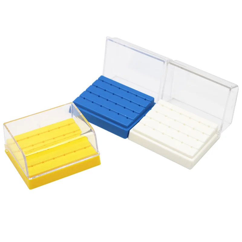 1 Pc Dental Plastic Bur Holder Burs Block Case Box 24 Holes For Dentist