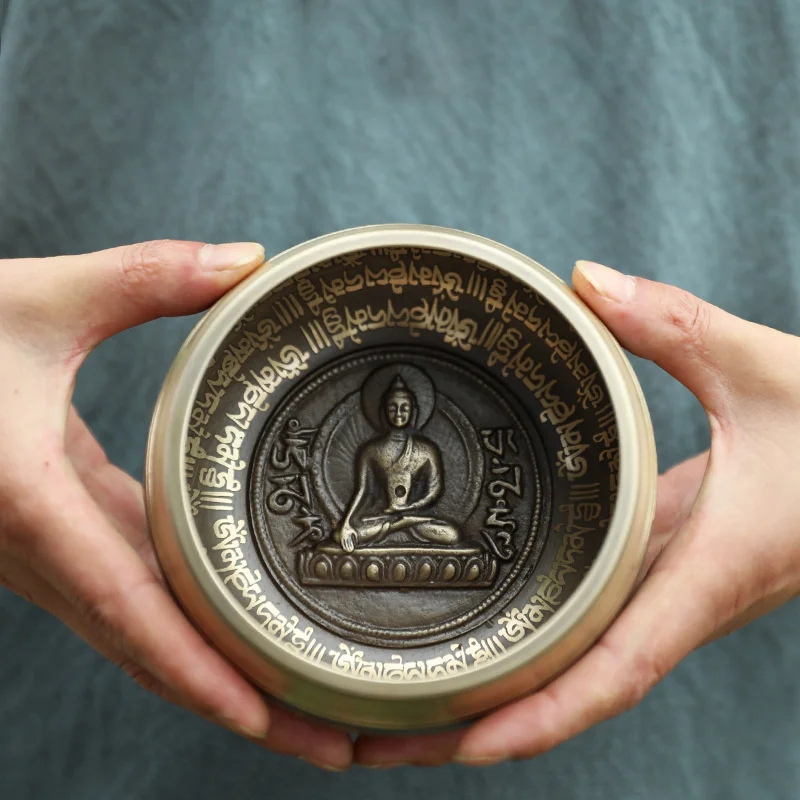 

Simple And Exquisite Bronze Singing Bowl, Special Ornaments for Ear Picking for Yoga Meditation 11CM