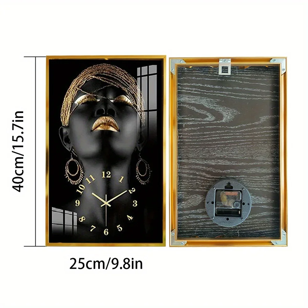 Send Photos to Customize Art Clock Digital Wall Clock Aluminum Alloy Frame 25X40CM Tempered Glass Silent Family Gift