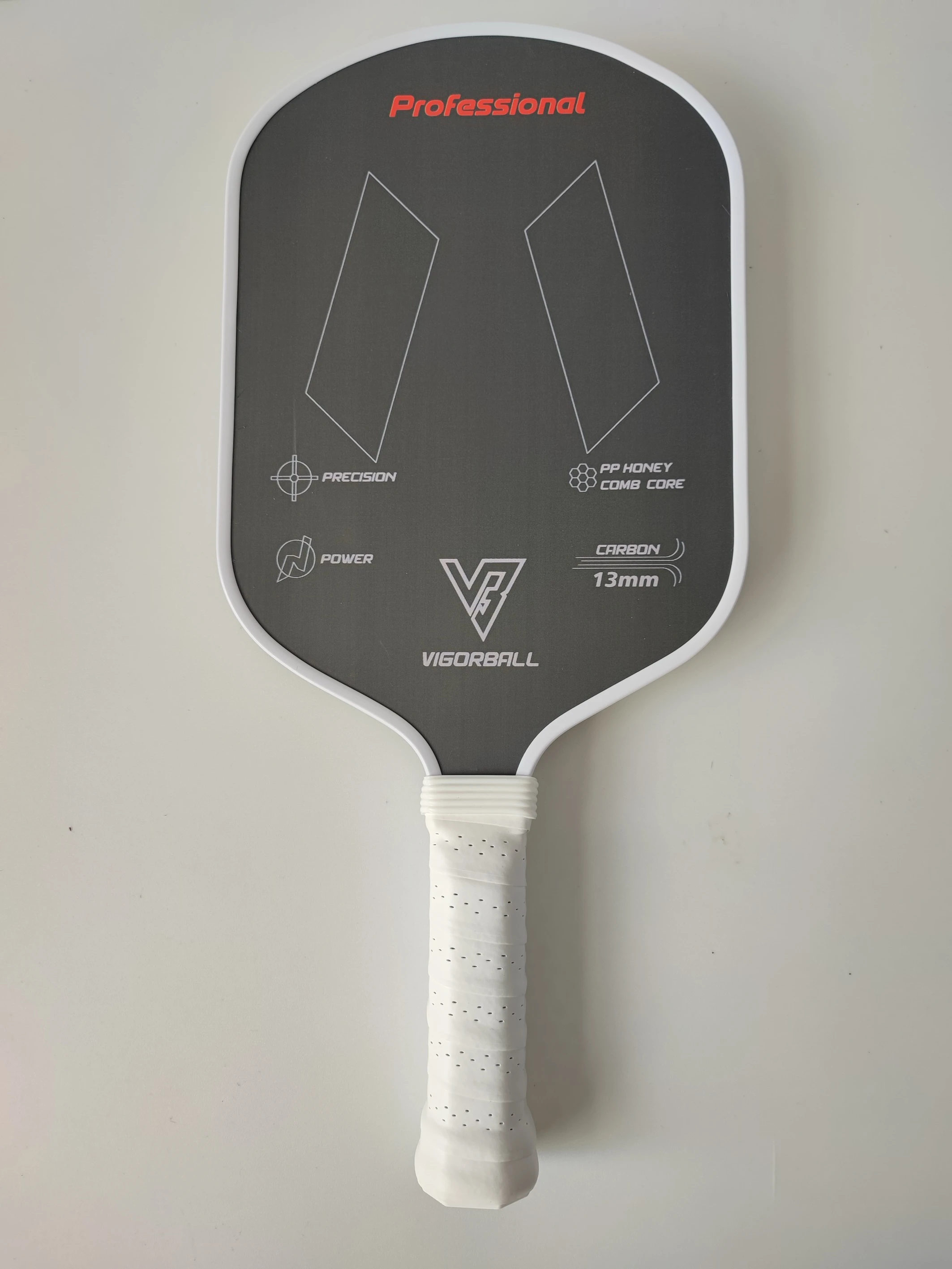 VIGORBALL Pickleball Paddle Frosted 3K Carbon Fiber Surface 13MM PP Honeycomb Core Offensive Paddle Enhanced Control& Power&Spin