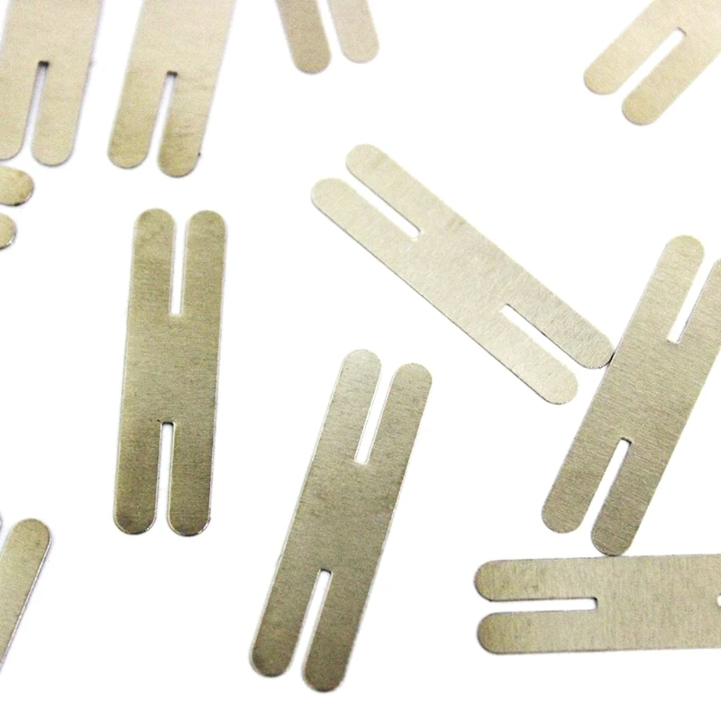 

100pcs/lot 0.2x30x8mm H type Nickel Plated Steel Strap Strip Sheets for Battery