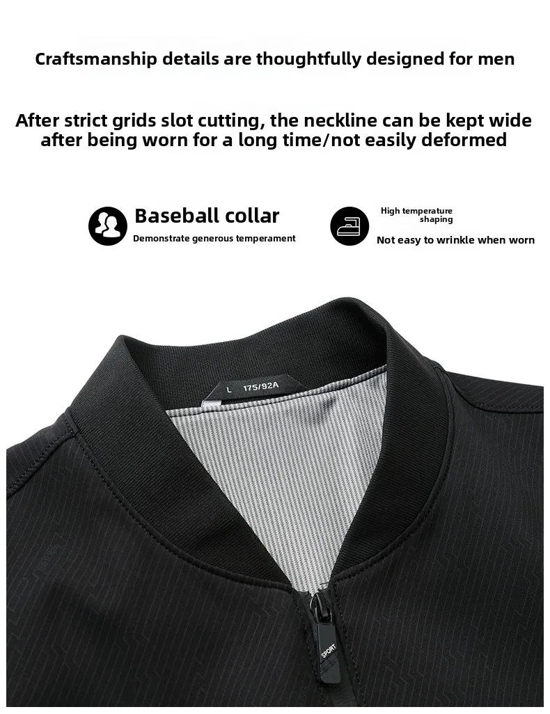 Chaqueta Blazer impermeable antiarrugas de primera calidad para hombre, cortavientos, abrigos ligeros informales de negocios con cuello de béisbol para primavera y otoño