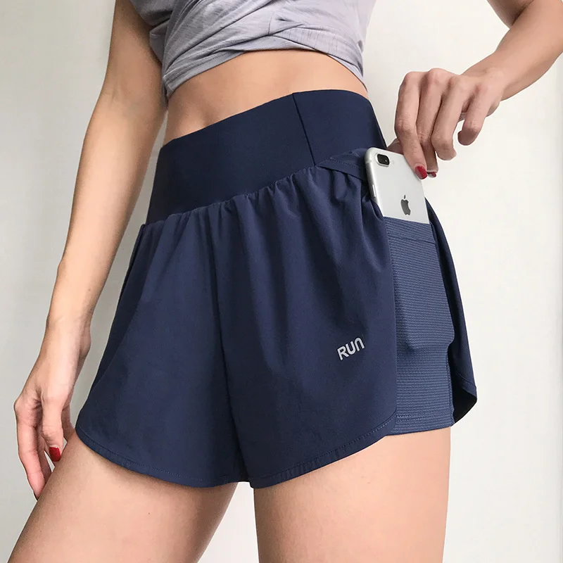 Gym Yoga Women's Cycling Shorts Tight Skirt Fitness Elastic High Waist Double Layer Ladies Short Security Leggings Women sports shorts running shorts yoga shorts workout shorts seamless shorts