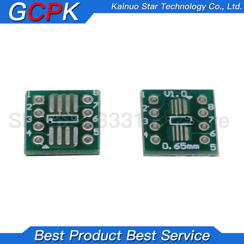 20PCS TSSOP8 SSOP8 SOP8 to DIP8 PCB Transfer Board DIP Pin Board Pitch Adapter