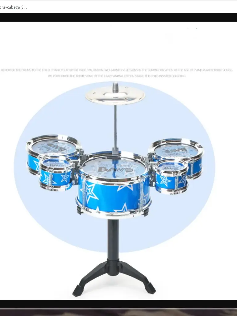 Drum sets for children beginners children's toys dynamic jazz drums for western percussion instrument 6