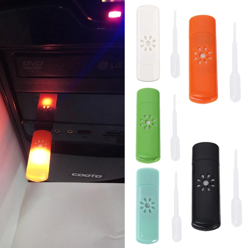 Mini USB Car Aromatherapy Diffuser Aroma Humidifier Essential Oil Fresh Home