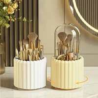 360° Rotating Makeup Brushes Holder With Lid Lipstick Organizer Cosmetic Storage Make Up Tools Box Jewelry Pencil Case Container 1