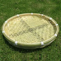 handmade bamboo woven perforated bamboo screen large hole fine hole household dry tea round bamboo board dustpan rice screen 1