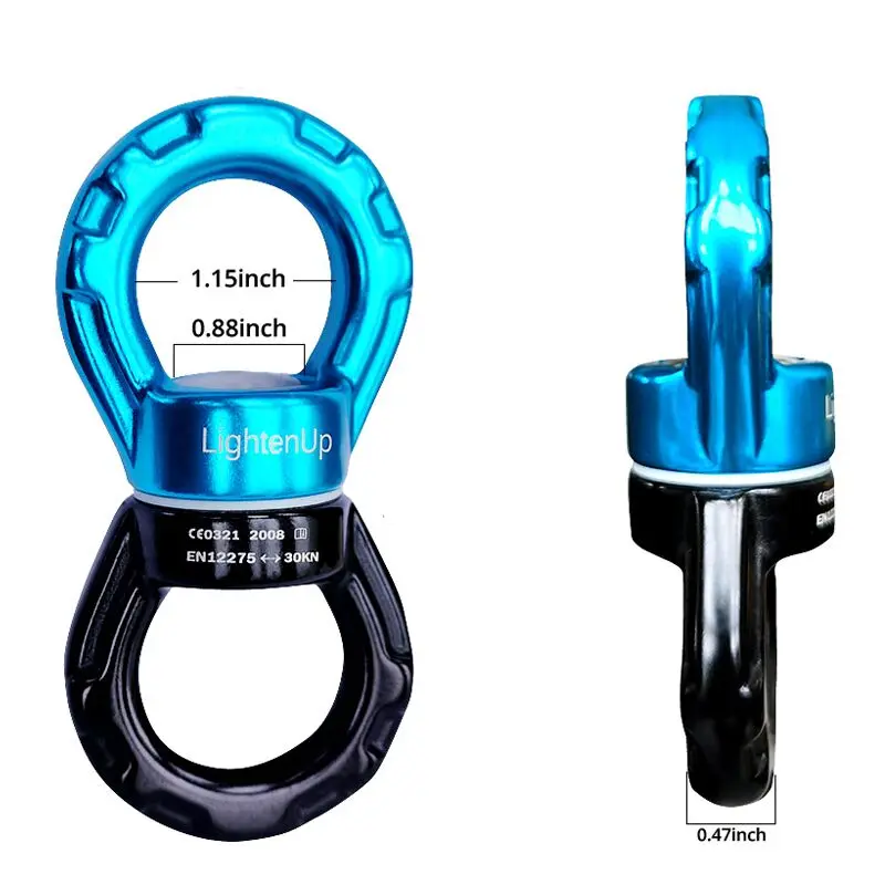 Swing Swivel 30kN Safety Rotational Device 1Pcs Swing Spinner Carabiner Swivel Climbing Rope Swivels 5Model Accessorie Climbing Carabiner Climbing Rope