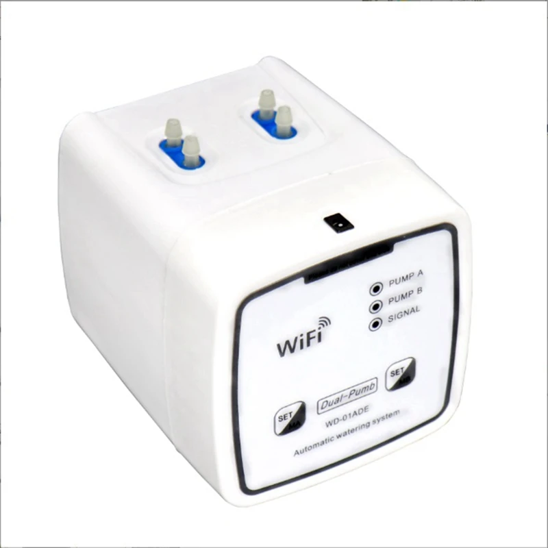 

WIFI Dual Pump Controller Automatic Water Drip Irrigation Watering System Kit Mobile APP Control-Double Pump 15 Pots