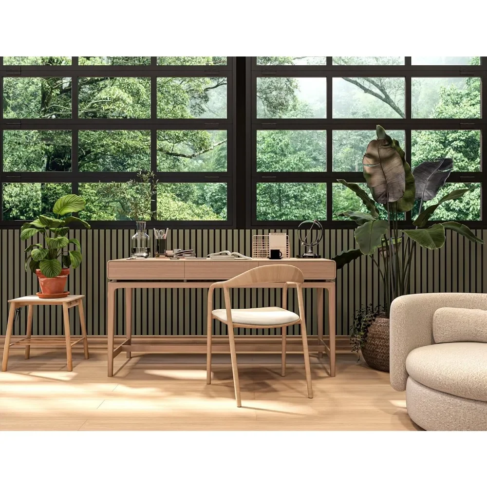 Description Picture 4 of item2 Pack - 94” L x 12.6” W Soundproof Acoustic Wood Wall Panels, 3D Slat Paneling, Decorative Panels for Walls and Ceilings