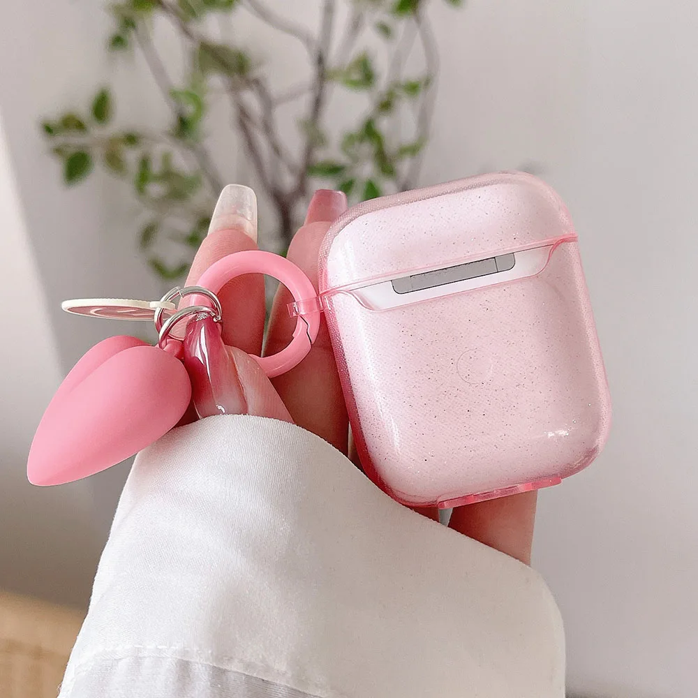 ULAK Cover Trasparente Con Brillantini Per AirPods 3 - Rosa Glitter, Antiurto, Ricarica Wireless