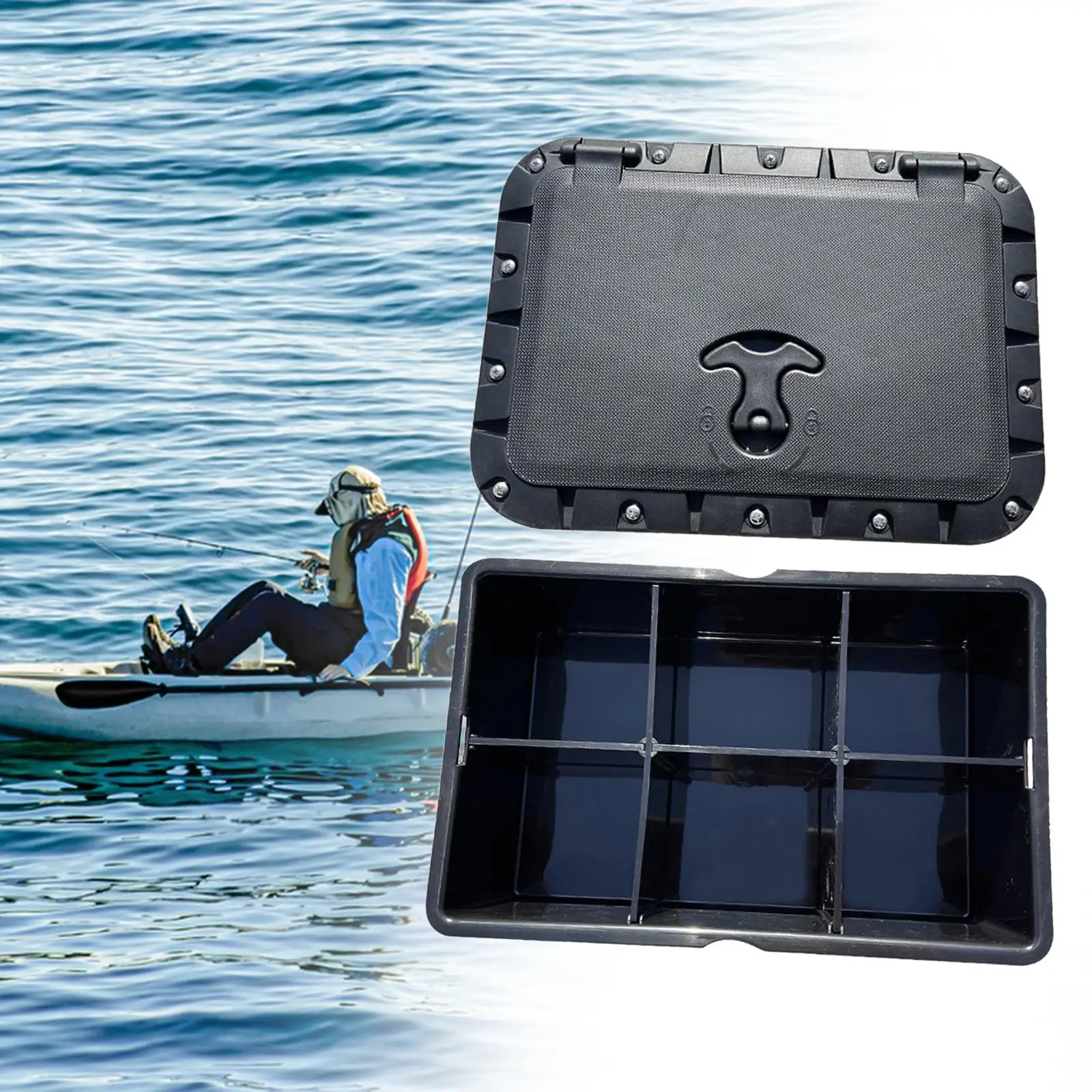 Marine Boat Deck Hatch Lid Nylon Lure Box Case Waterproof Accessory for RV Yacht Pleasure Boat Storage